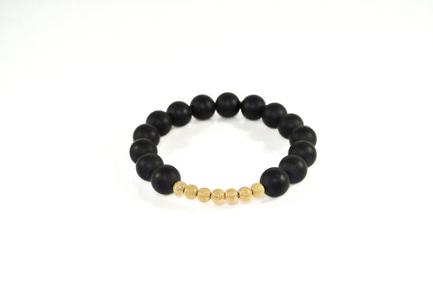 gold warrior bead bracelet