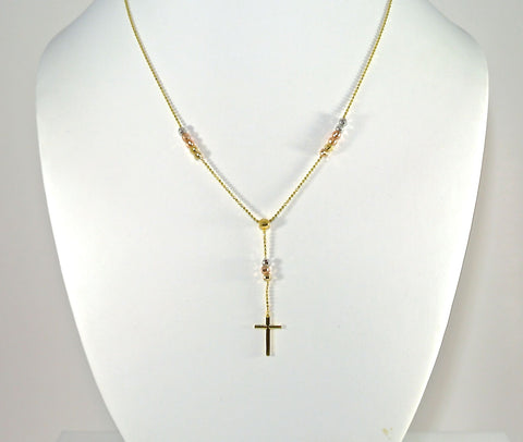 diamond cut bead rosary