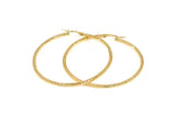 1.5in diamond cut gold hoops