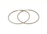 1.5in diamond cut thin gold hoops