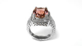 5.0ct pink tourmaline, .75ct diamonds 14kwg