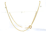 18k yellow gold small bead anklet