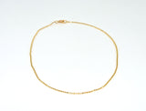 18k yellow gold small bead anklet