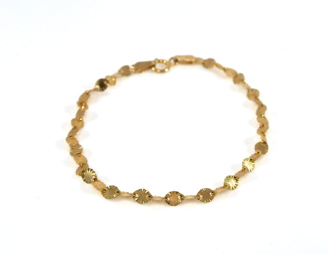 14kyg flower chain bracelet