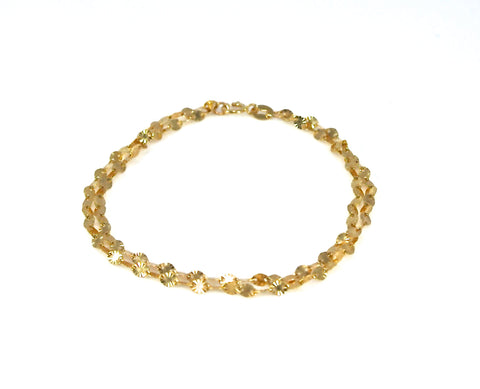 14kyg double layer flower chain bracelet