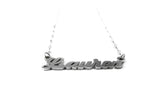 flower chain custom name plate 14k