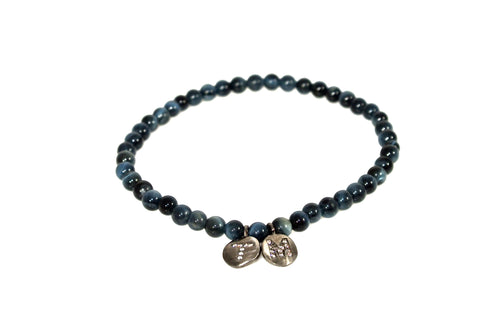 tiger eye bead bracelet with charms