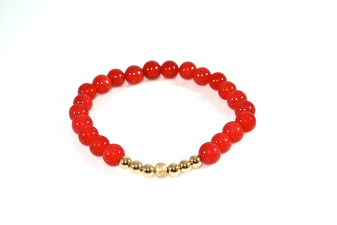 cherry bomb bead bracelet