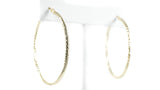 1.5in diamond cut gold hoops