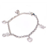 cz love bracelet with charms