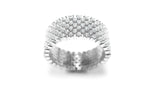 cz stack rhodium finish ring