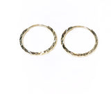 small diamond cut hoops