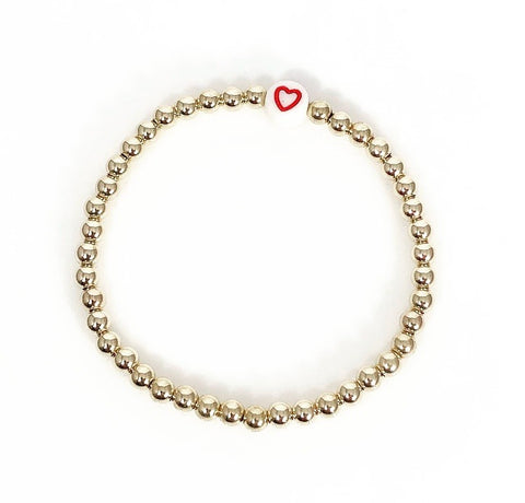 love gold bead bracelet