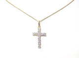 Medium cz cross 14kyg